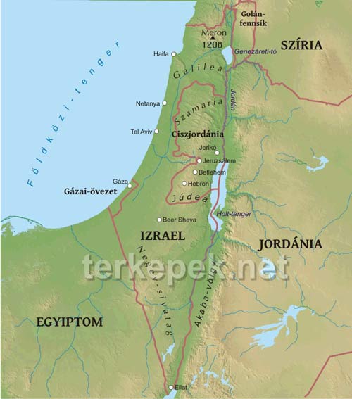 Izrael domborzata és vízrajza